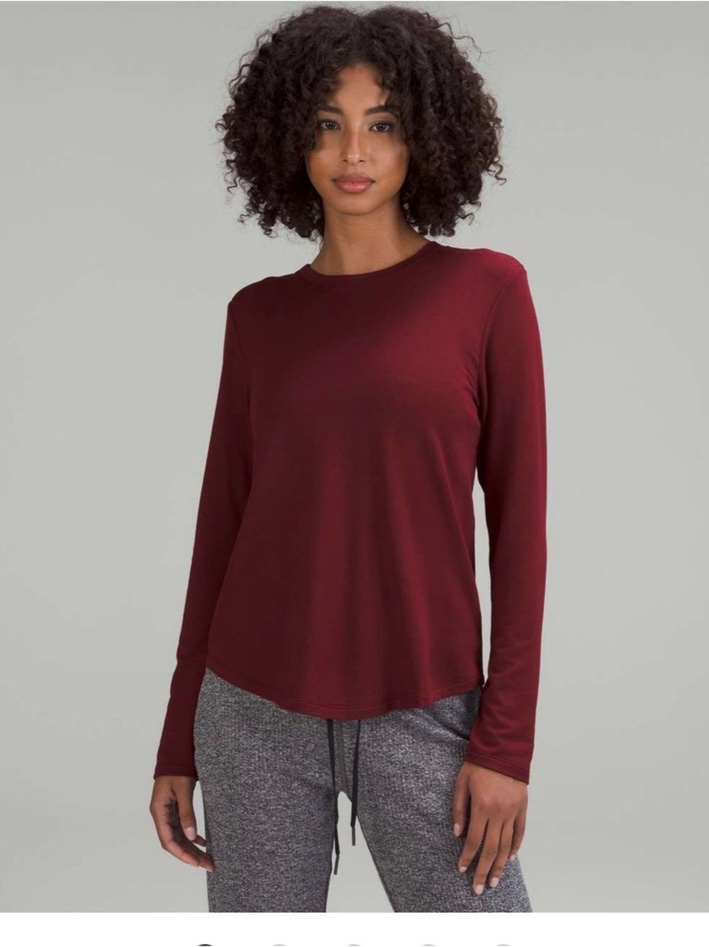 Lululemon Love Modal Fleece Long Sleeve Shirt
Red Merlot
